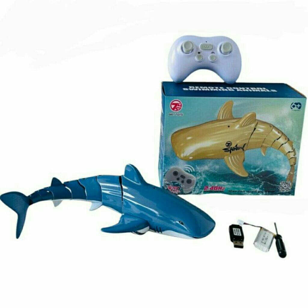 Mainan Mobil Remote Control Hiu Biru