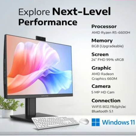 ADVAN AIO ONE PC RYZEN 5 3500 8GB 512GB W11 24" FHD 99 SRGB