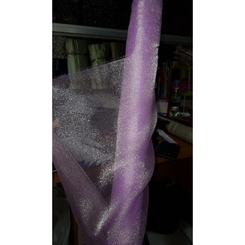 KODE P35V Kain Organza Metalik  Twingkel  Twinkle  Crepe On Metalic  harga per 1 yard9cm9m