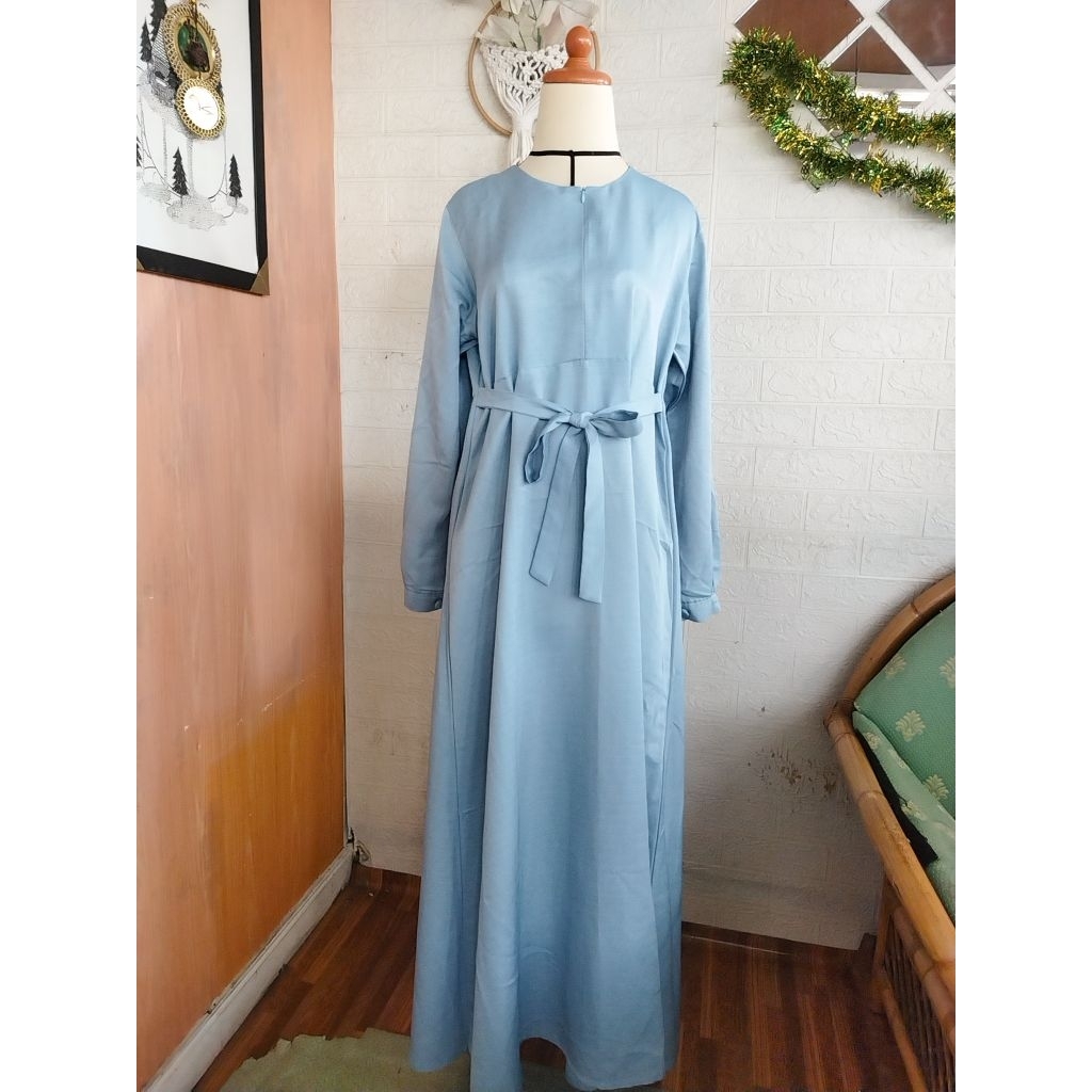gamis biru muda