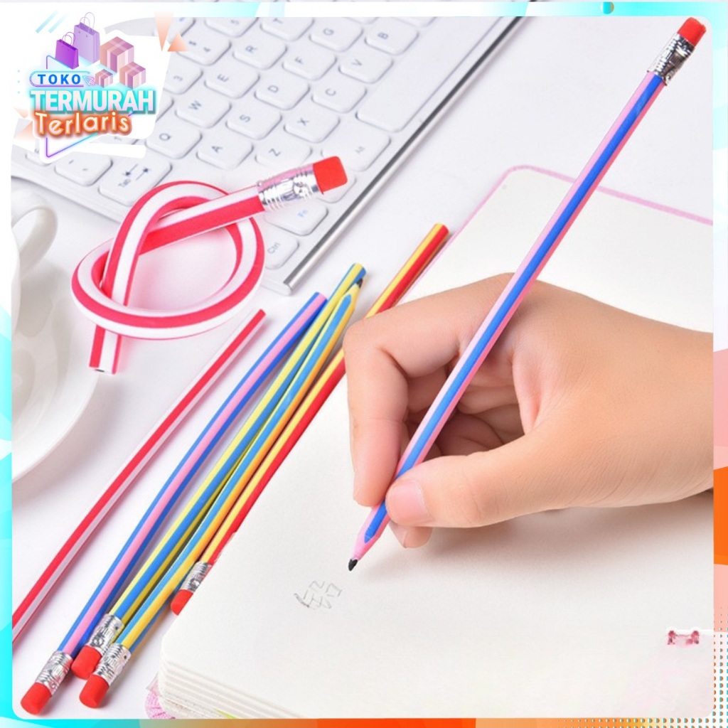 

TTT Pensil Lentur Fleksibel Pensil Gulung Flexibel Pensil Sekolah Lentur Unik Lucu Alat Tulis Sekolah Anak Pencil Karet Inul Dapat Digulung Ditekuk Unik