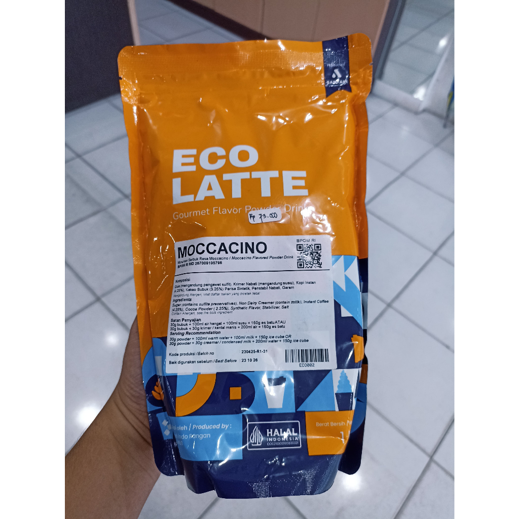 

ECO LATTE 1KG PREMIUM POWDER DRINK MINUMAN ENAK HALAL BPOM/MOCCACINO