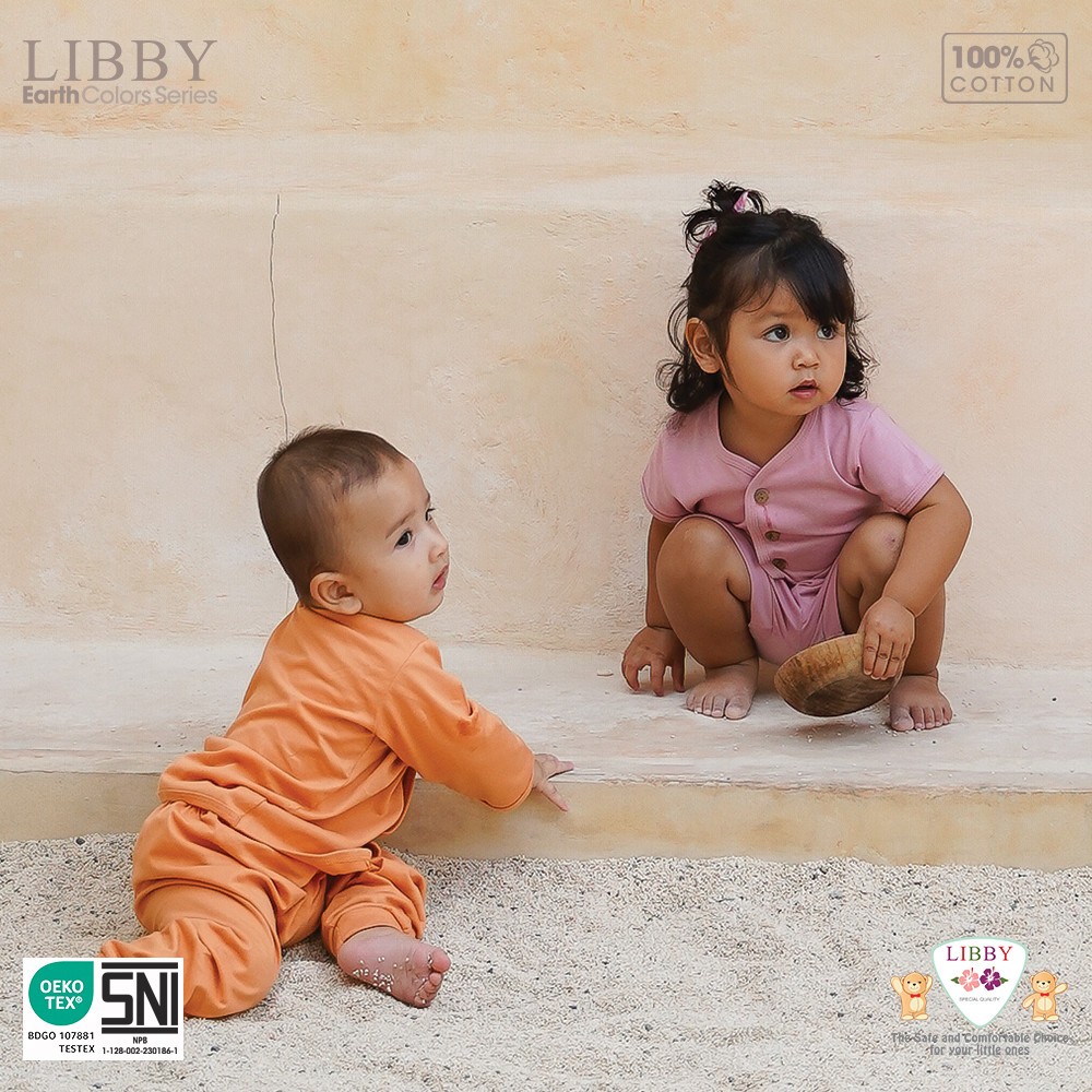 LIBBY COMFY SET EARTH COLORS SERIES SETELAN PENDEK / BAJU BAYI