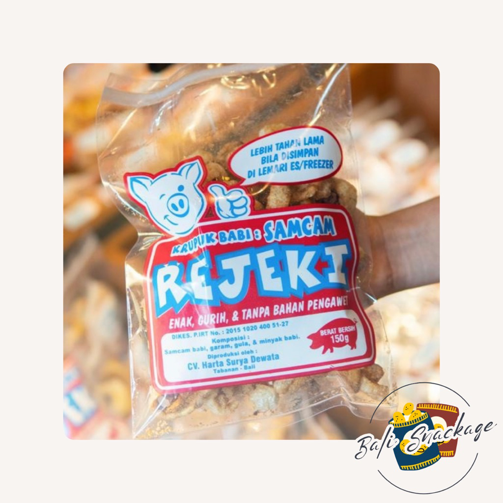

Krupuk Babi Sam cam Rejeki 70gr 150gr