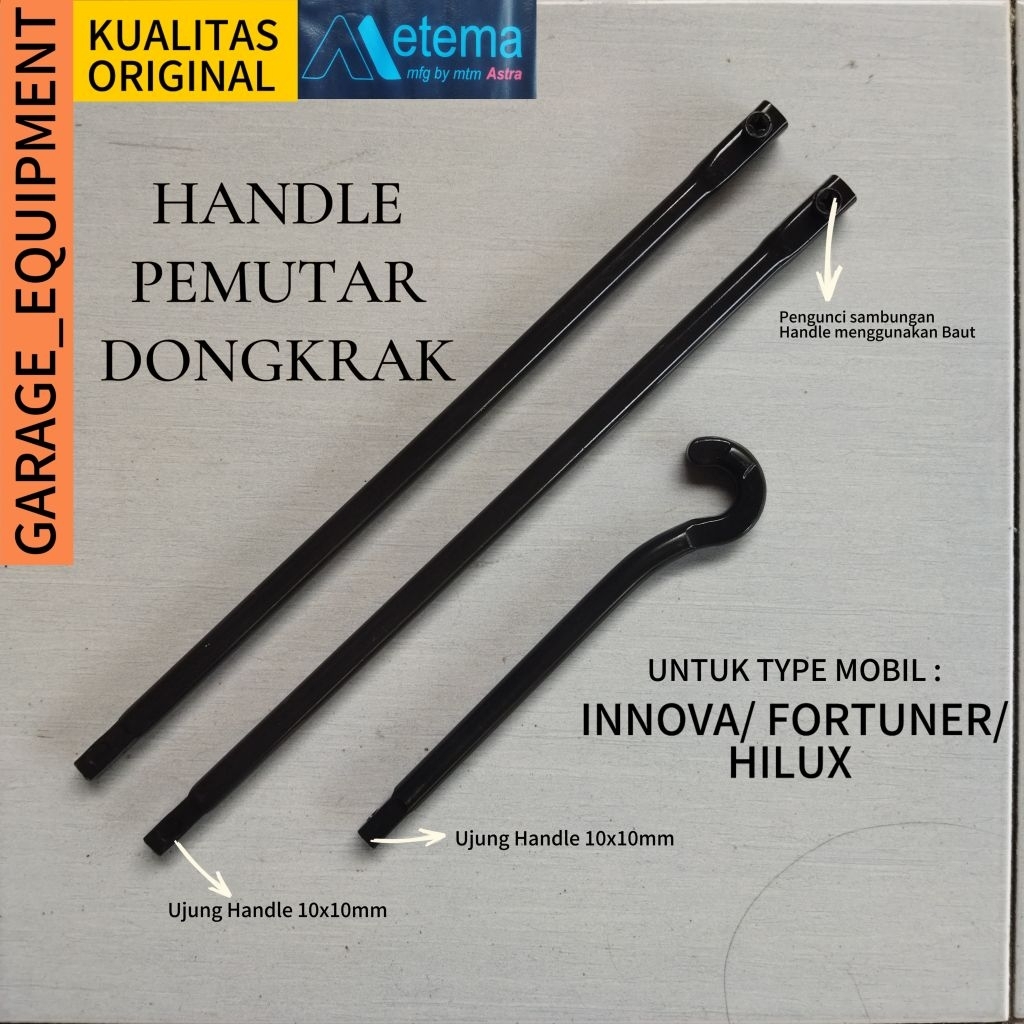 Handle Dongkrak Mobil / Pemutar Dongkrak Mobil / Kunci Pemutar Ban Serep Mobil Innova/ Fortuner/