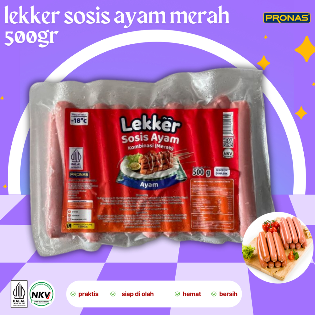 

Lekker Sosis Ayam Merah 500g