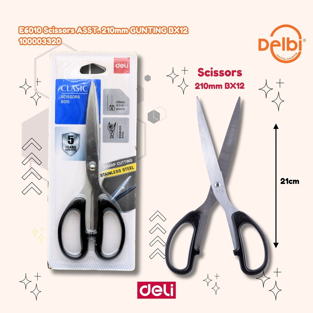 

DELI Scissors ASST. 210mm GUNTING