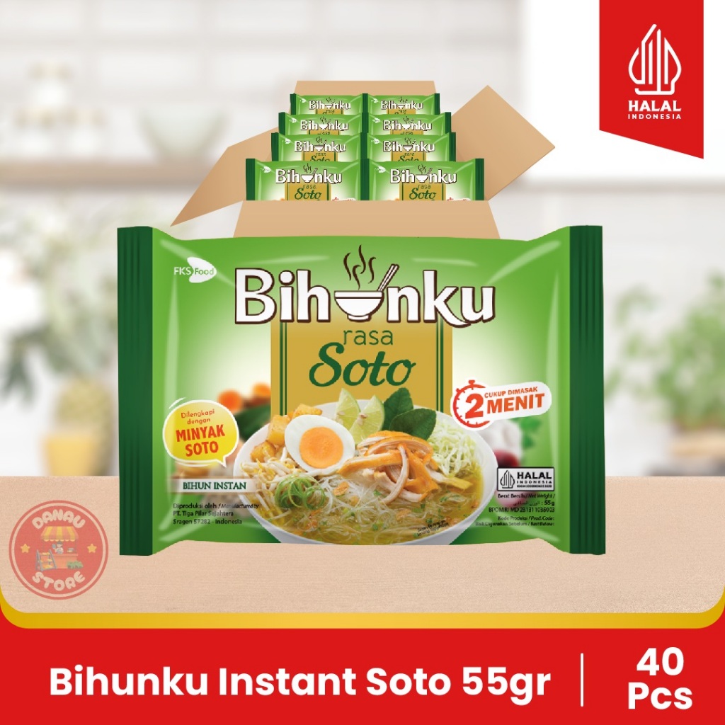 

Bihunku Instan - Soto - 1 karton - 40 Pcs - 55gr