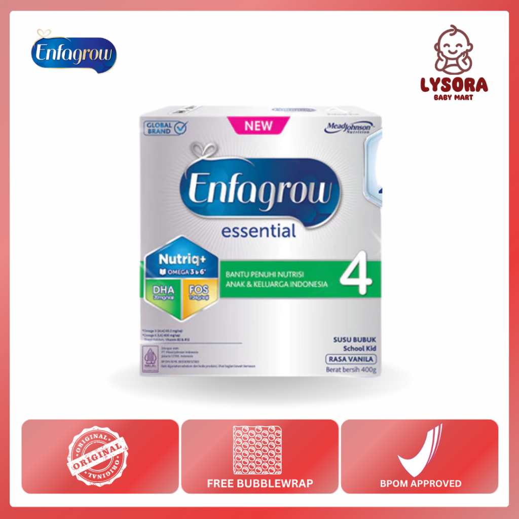

Enfagrow Essential 4 Susu Formula Anak School Kid Rasa Vanilla 400 g/ 800 g