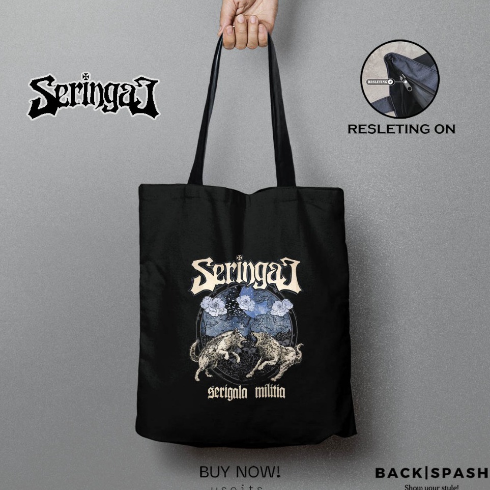 KODE D15I Totebag Seringai  Totebag Tas Pria Wanita Band Seringai THD