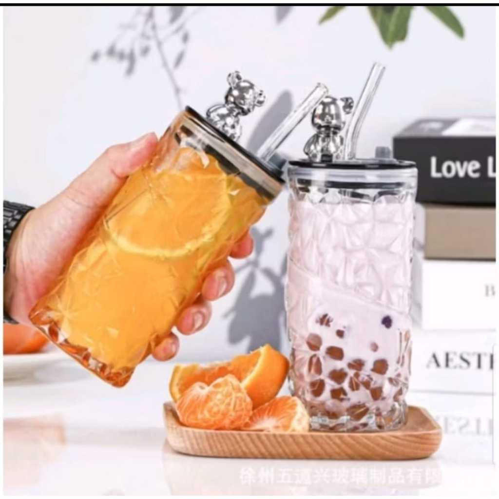 Botol Minum/Botol Minum Kaca/Botol Minum Estetik/Botol/Botol Minum Anak/Tumber Minum Kaca