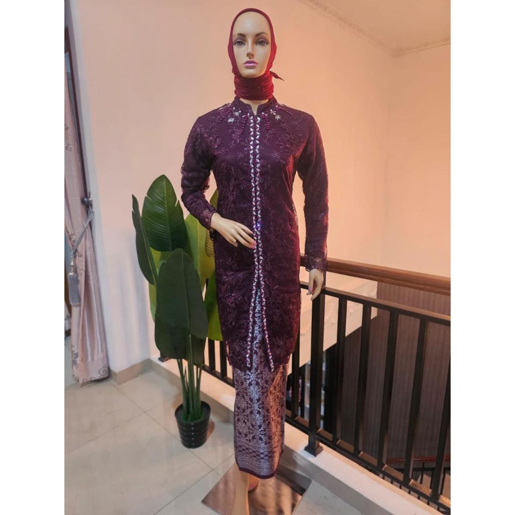 Set kebaya tille payet premium/ Set kebaya wisuda/ Set kebaya pernikahan/ Set kebaya kondanggan