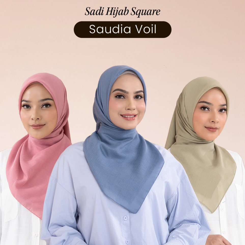 KODE R73V ZM Zaskia Mecca  Sadi Hijab Polos  Kerudung Segi Empat