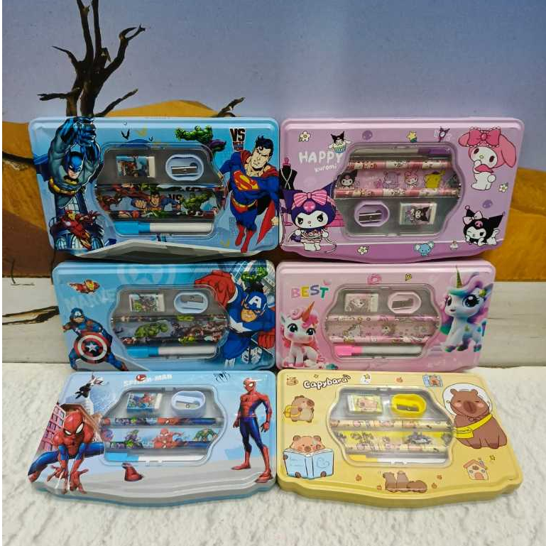 

gk kotak pensil KALENG ADA ISI ukuran JUMBO/PENCIL CASE