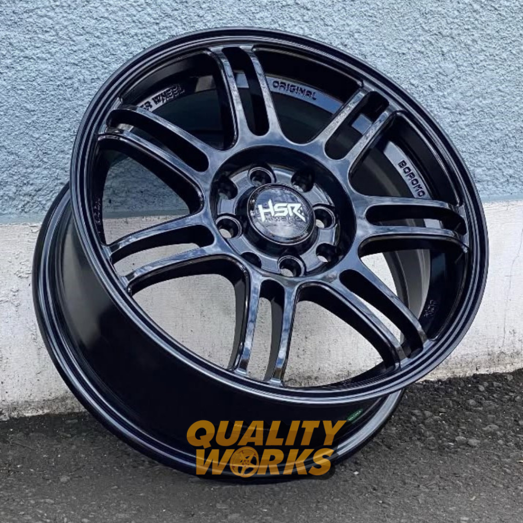 Velg Jdm Brio Satya R15 Velg Hsr Boon Pcd 4x100/114,3 Hitam Glossy