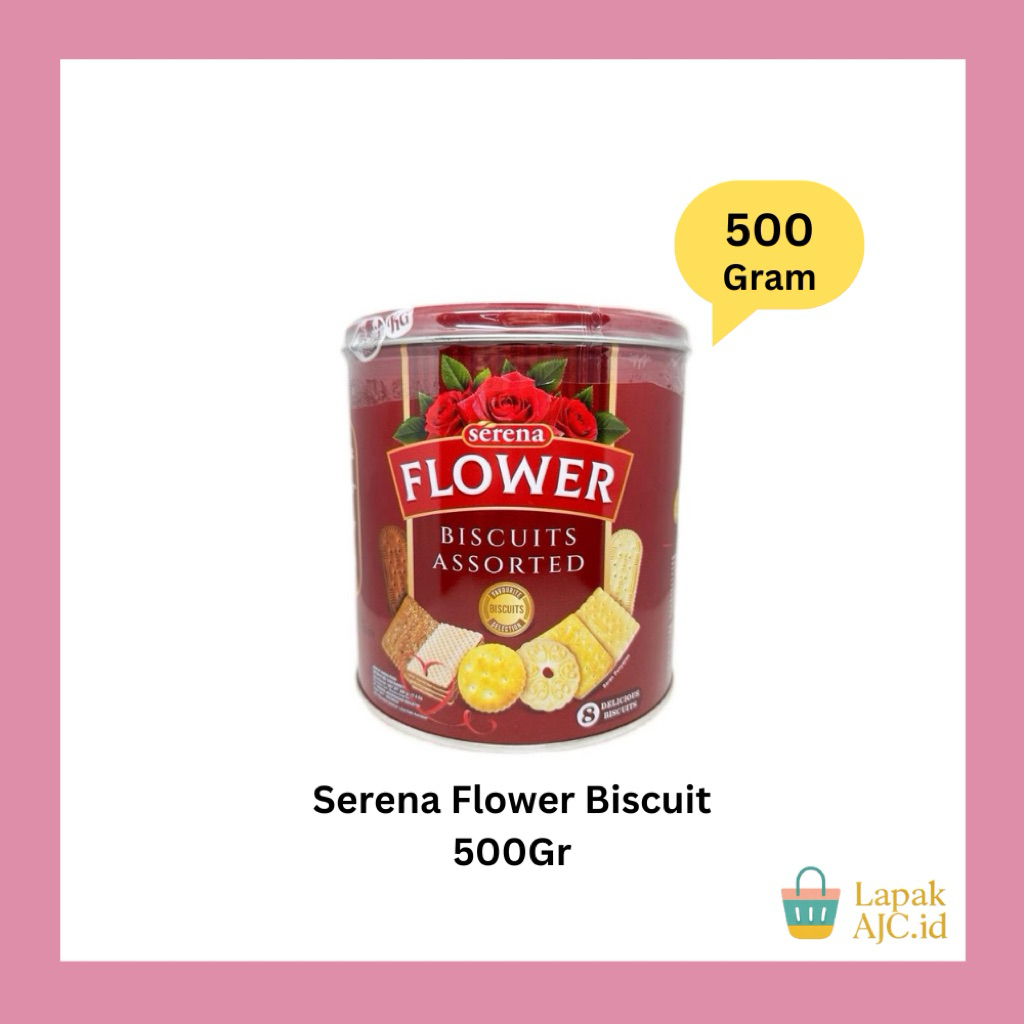 

Serena Flower Biscuit Assorted 500Gr Wafer Biscuit Gurih Manis