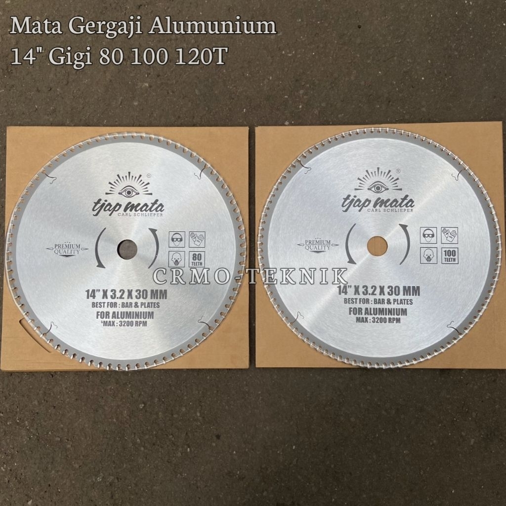 Mata Gergaji Alumunium 14" x 80 100 120T Carbide Tipped Saw Blade Tjap Mata 14 Inch Gergaji Almunium