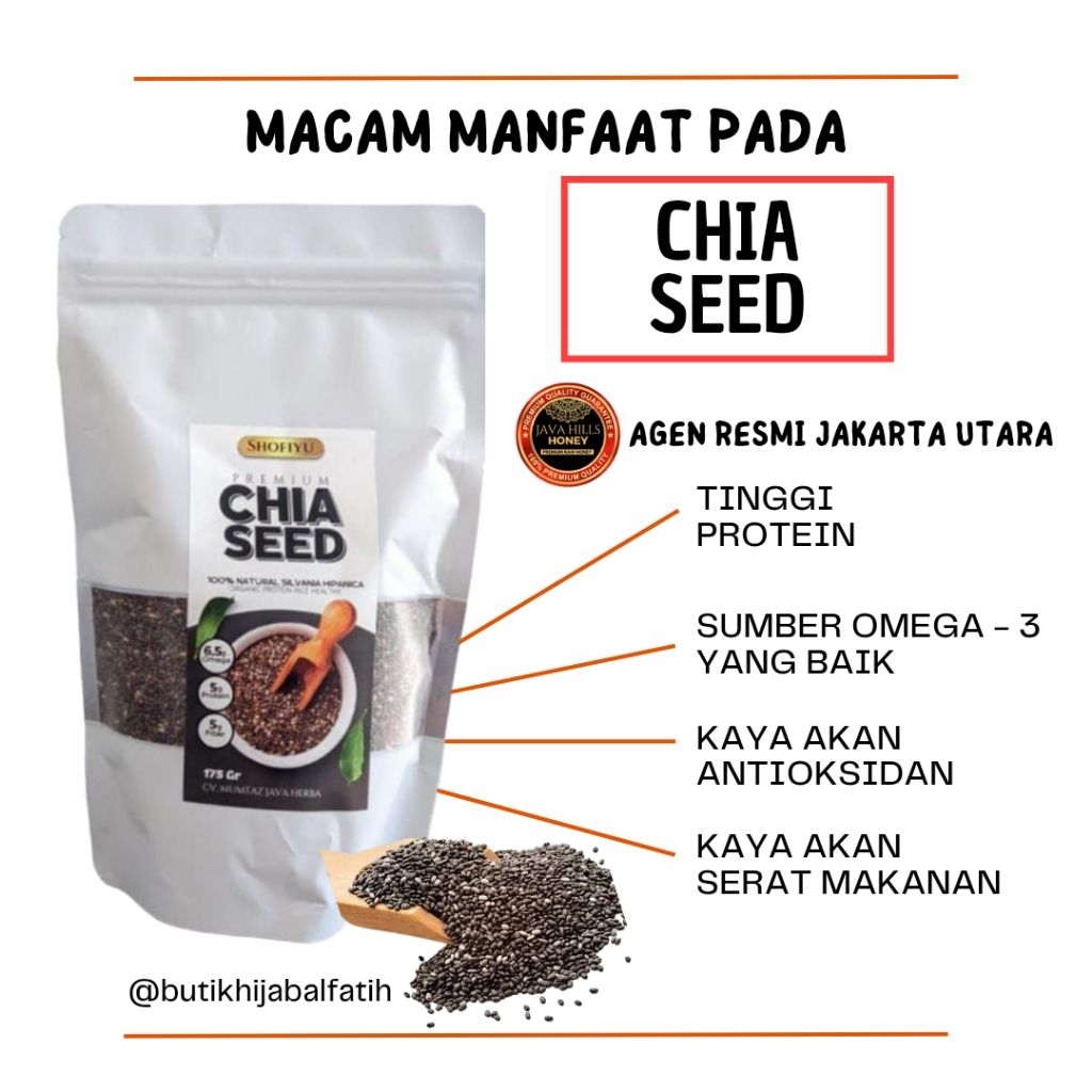 

Original Shofiyu Premium Chia Seed Mengatasi Berat Badan Kolesterol Menjaga Daya Tahan Tubug 17g COD