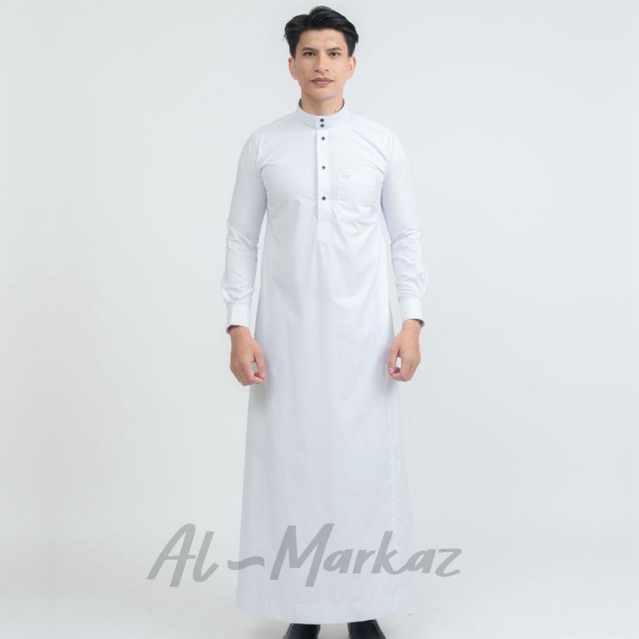 AL MARKAZ - Jubah Pria Muslim Slimfit Benzema Manset