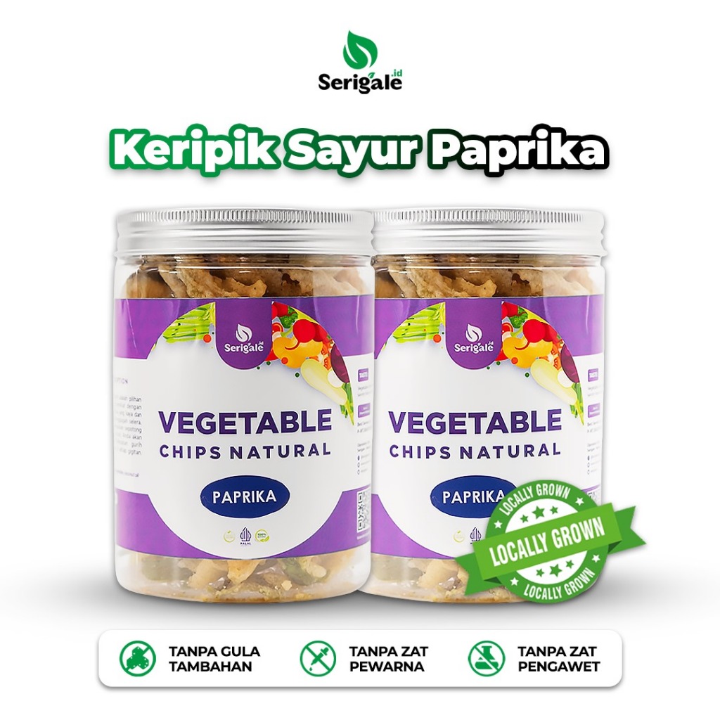 

Serigale Keripik Sayur Paprika Camilan Sehat Diet Kemasan Baru 650ml - New Packaging