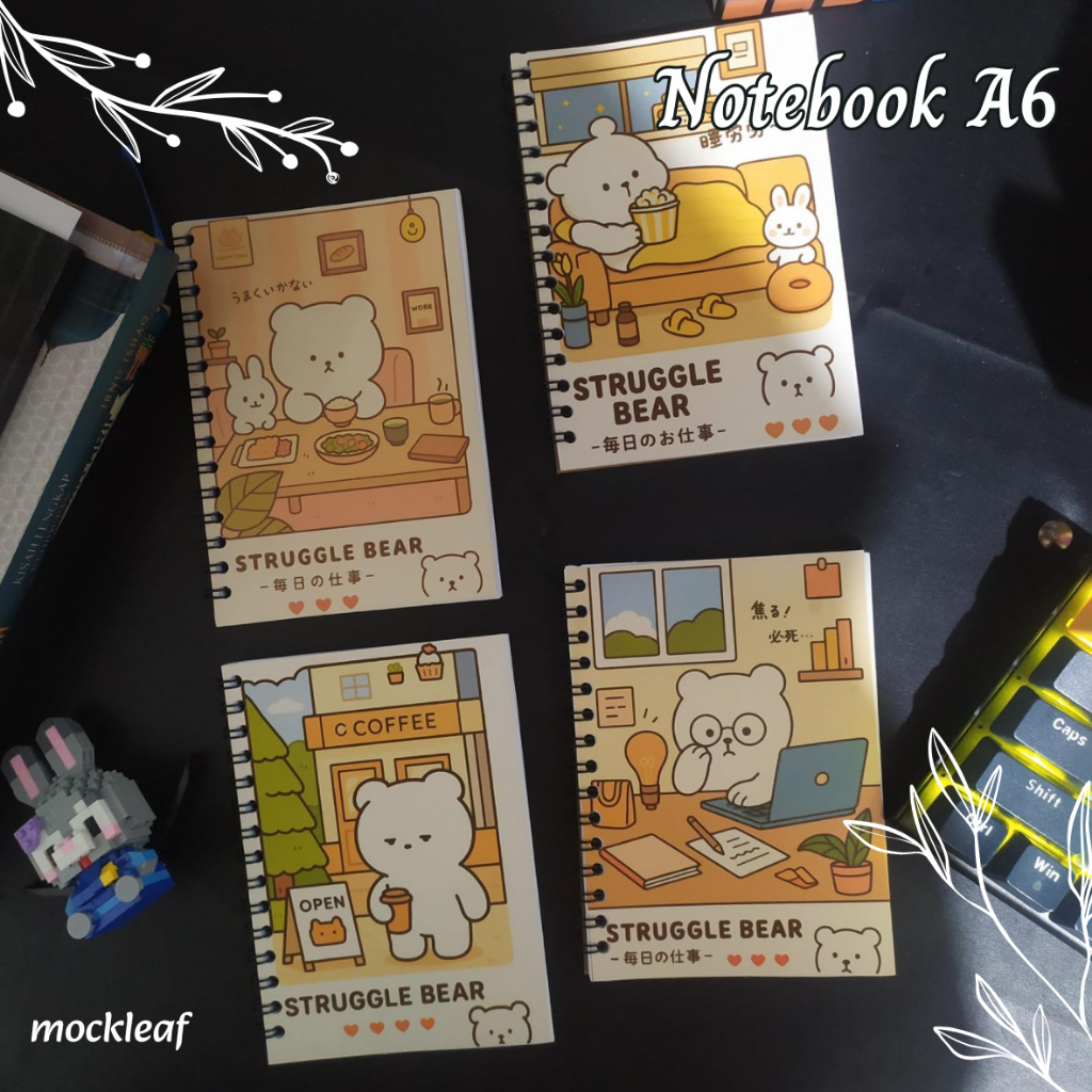 

Notebook A6 ISI 50 LEMBAR STRUGGLE BEAR