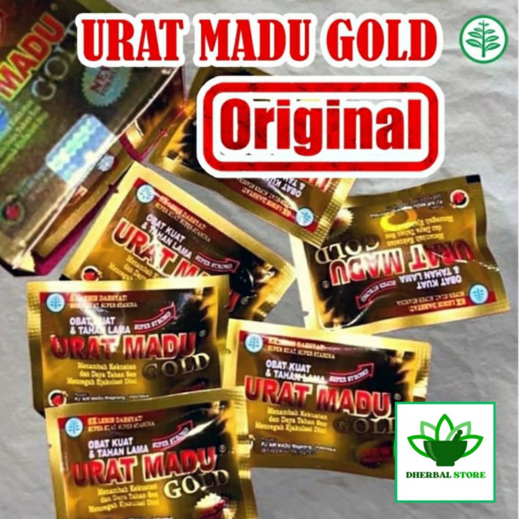 

Herbal Urat Madu Gold Original Sachetan, Penambah Stamina Pria 1 sacset