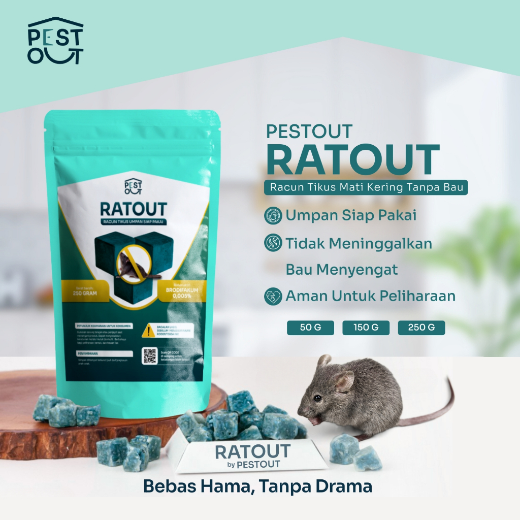 Racun Pembasmi Tikus Mati Kering Tanpa Bau / Umpan Siap Pakai Pembasmi Tikus Racun Tikus Mati Kering
