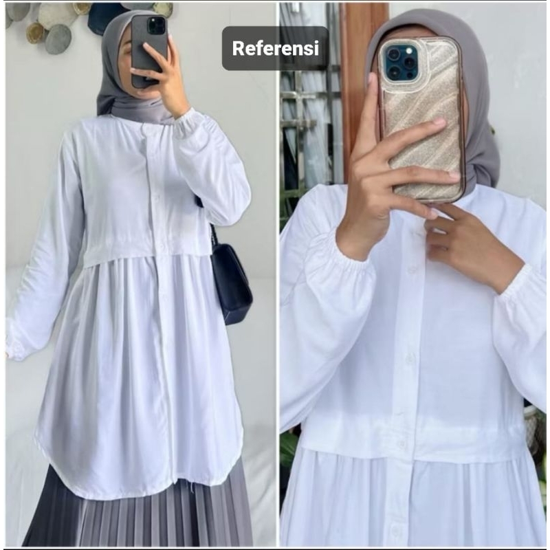 TUNIK ZASKIA BAHAN RAYON TWIL/TUNIK POLOS/TUNIK CANTIK/TUNIK MURAH