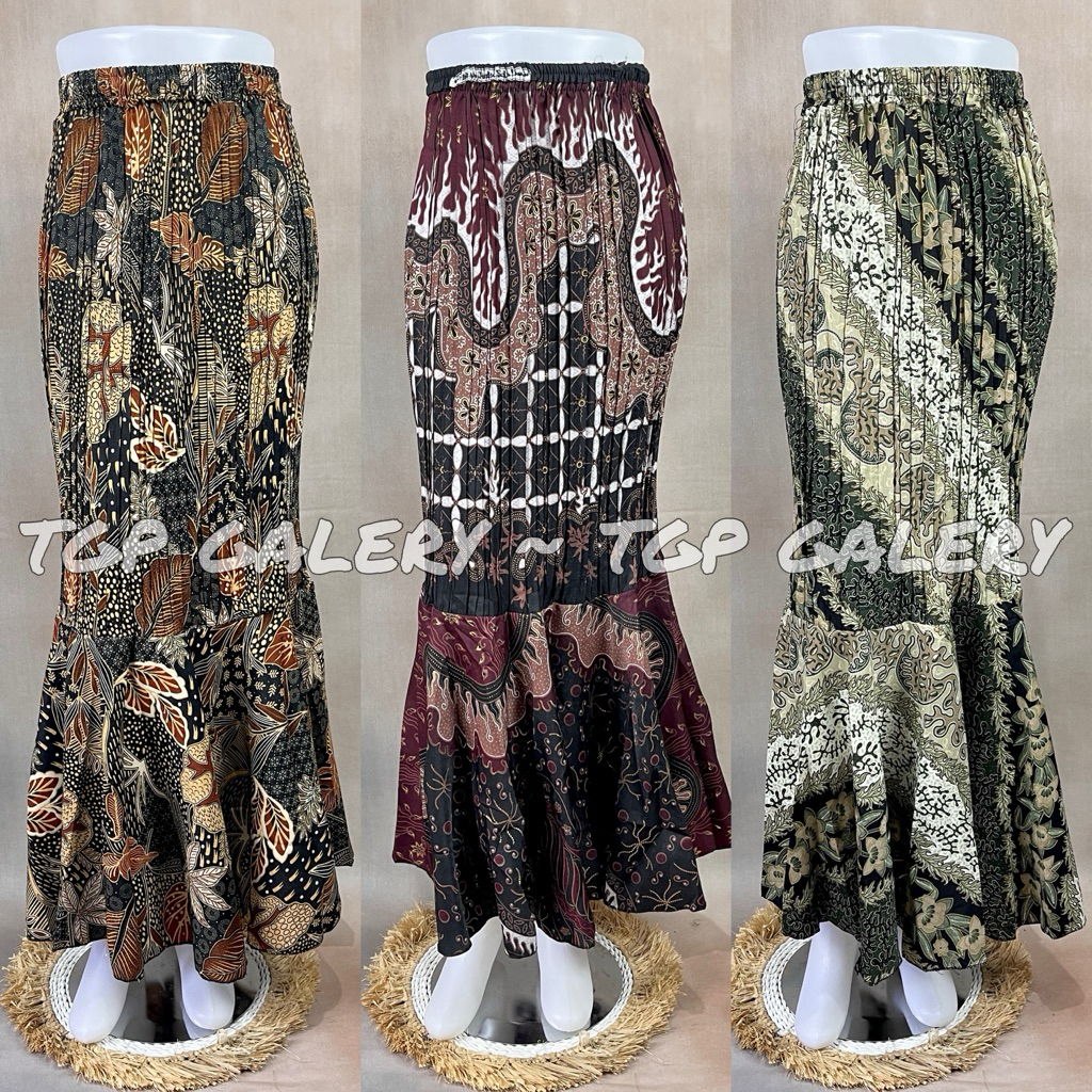 Tgp Galery - Rok Plisket Duyung Bawahan Kebaya Modern / Rok Batik Kondangan / Rok Batik Wisuda