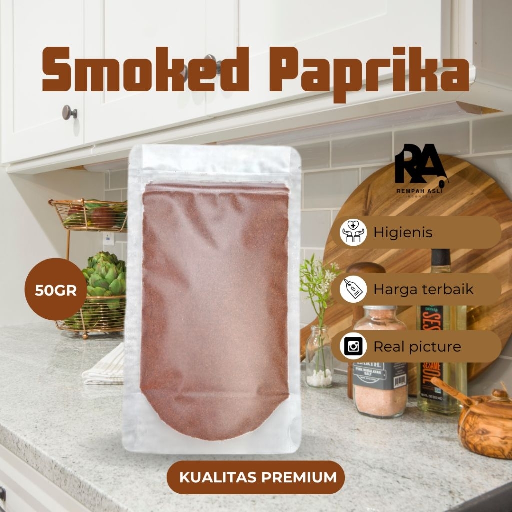 

Smoked paprika powder 50gr / Rempah Asli Indonesia