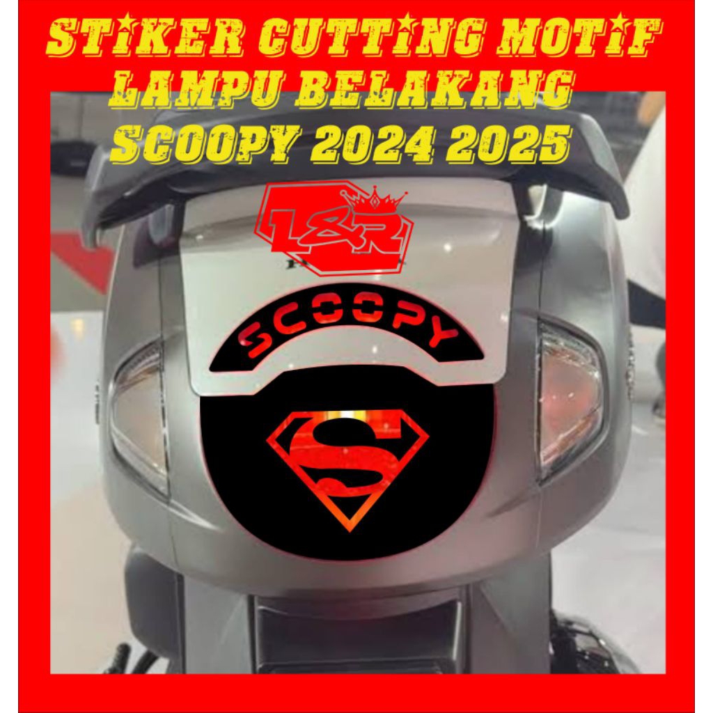 sticker cutting stiker variasi lampu belakang motf motor scoopy 2024/2025