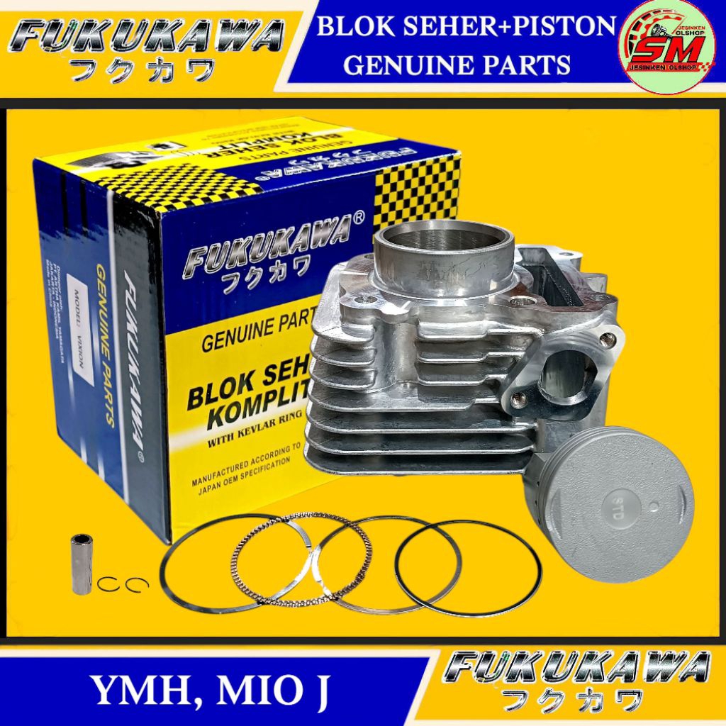 Blok Seher+Piston Set Paket Yamaha MioJ Fukukawa