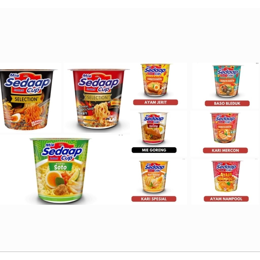 

SEDAAP CUP MIE INSTAN ALL VARIAN