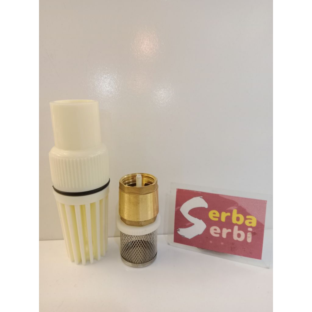 -3/4" KLEP-Klep foot valve pompa air 3/4" kuningan Pvc penyaring