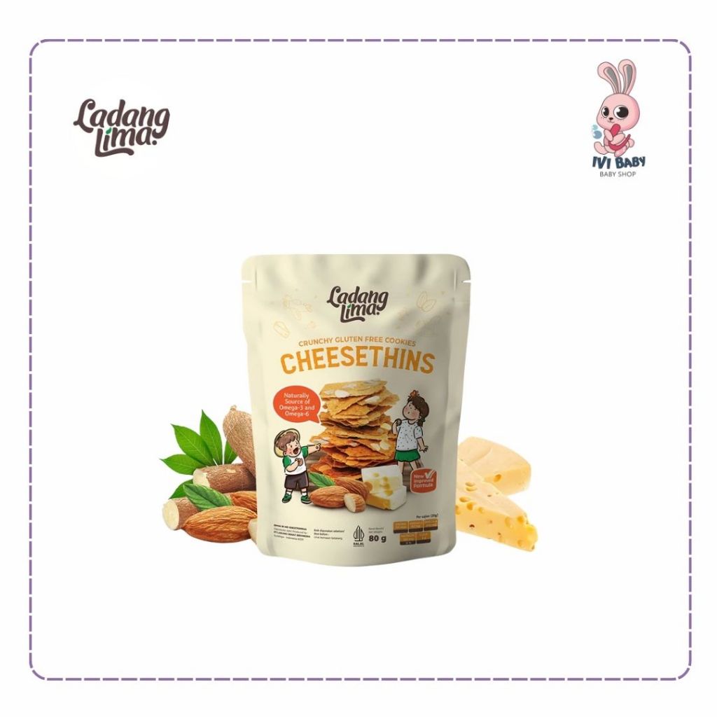 

Cheesethin Ladang Lima (Brownies Keju Tipis Bebas Gluten)