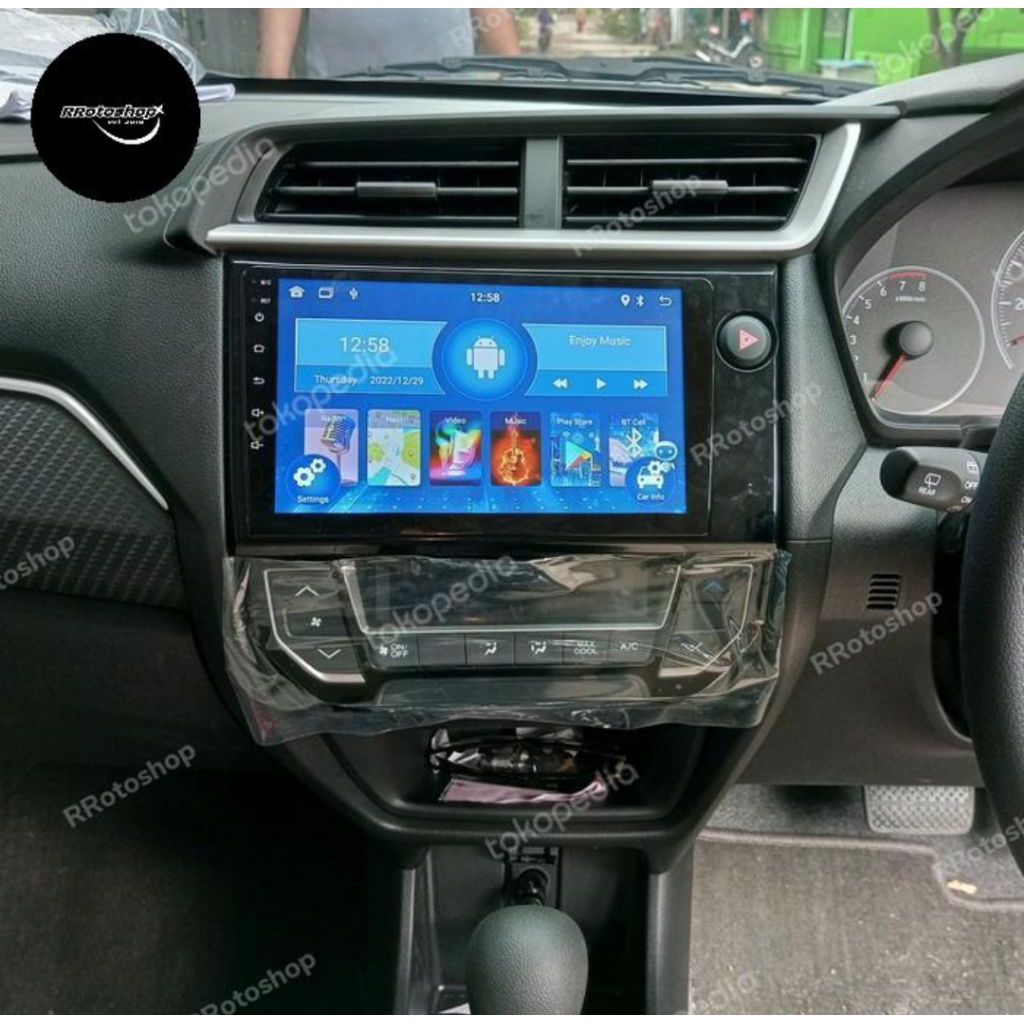 Head Unit Tape Android Mobil Honda Brio Mobilio BRV 9 Inch Double Din Headunit 4 GB