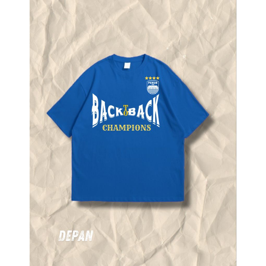 BAJU CHAMPIONS PERSIB REGULER AND OVERSIZE BLUE AND WHITE/KAOS PERSIB CHAMPIONS REGULER FAN OVERSIZE