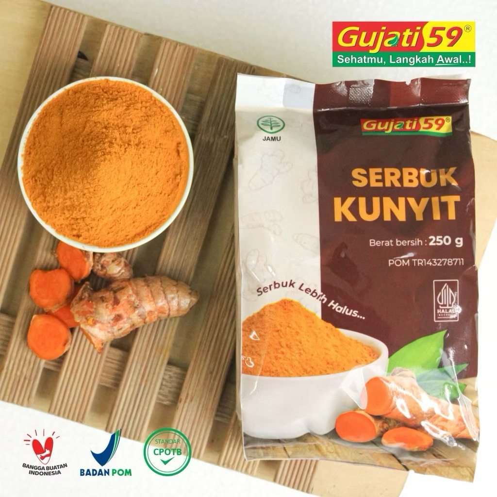 

KUNYIT BUBUK ASLI 250gr GUJATI 59 JAMU TRADISIONAL HERBAL DIDEL (COD)