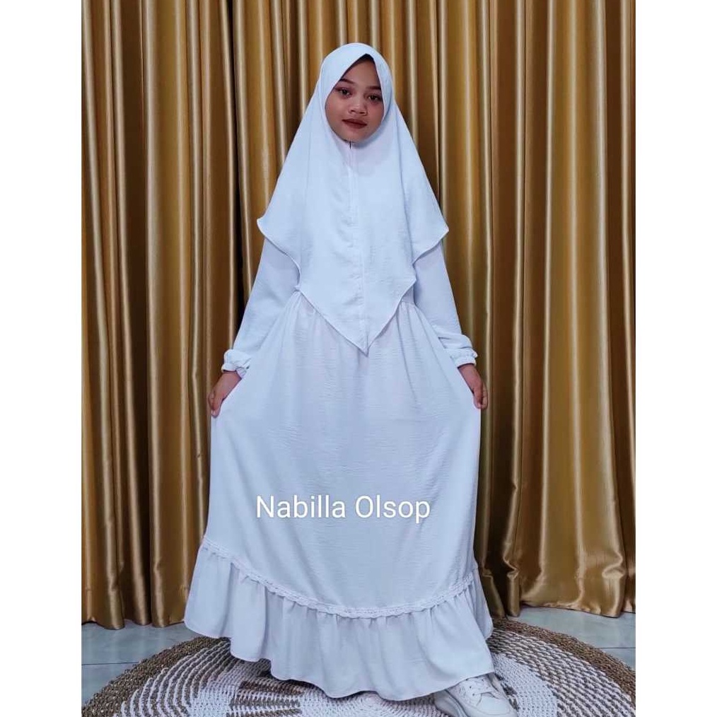Baju Muslim Anak  Gamis Anak Perempuan  Gamis Putih Anak Perempuan  Other  Nirmala Syari Anak  Gamis