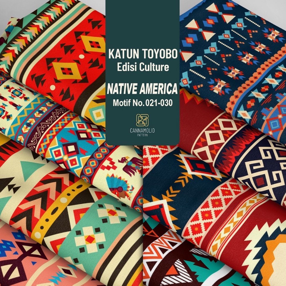 KODE N27E Kain Toyobo Motif ETNIK  Lebar 145cm  NATIVE AMERICAN 213