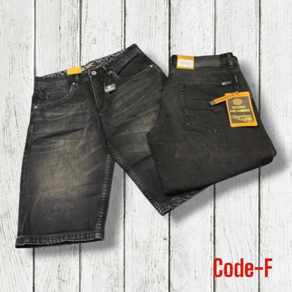 Celana Pendek Jeans Pria PICASSO Original non-stretch