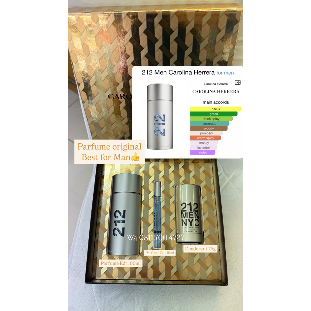 PARFUME Ch 212 men ,Vip men edt set original