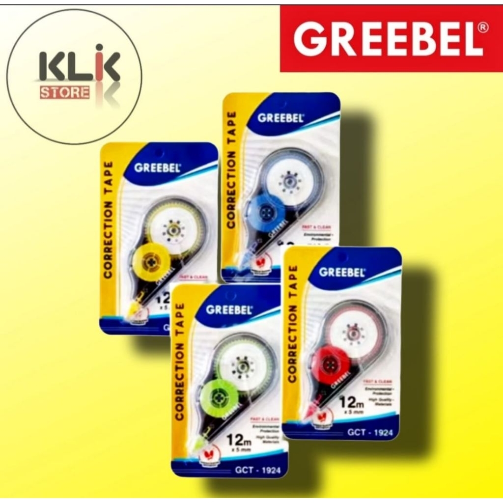 

Correction Tape Greebel GCT-1924 5mm x 12m / Pita Koreksi Tip Ex Kertas Roll
