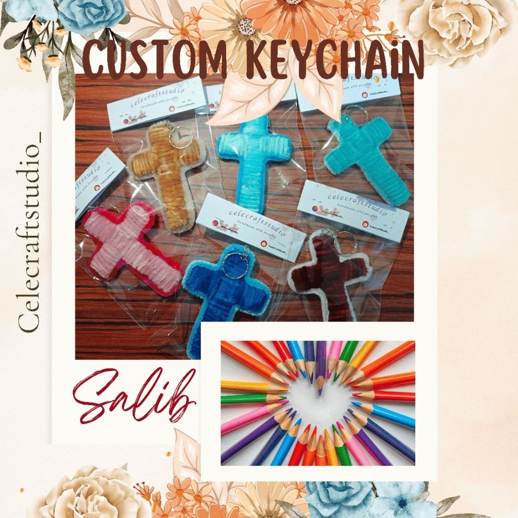 Gantungan kunci cross/Salib/Gantungan Hp/kawat bulu