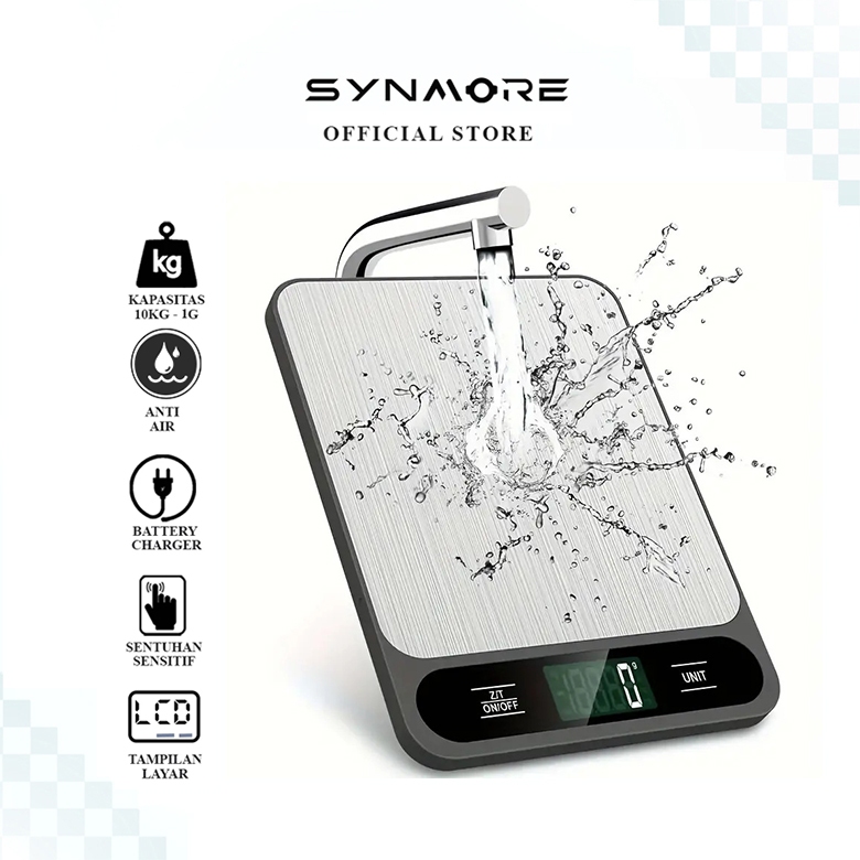 Mild.stander - Synmore Timbangan Dapur Digital 10kg Waterproof USB Charger - Timbangan Makanan