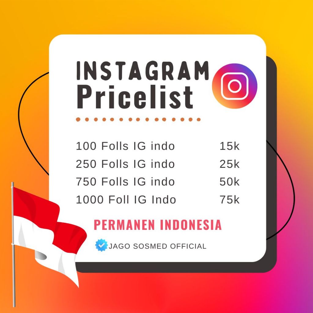 Follower Indo Instagram Permanen Follow IG Indonesia Termurah Aktif