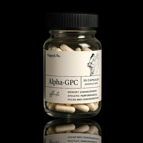 Alpha GPC 300mg Premium - untuk Optimalisasi Fungsi Otak, membantu fokus, energy mental, kesehatan m