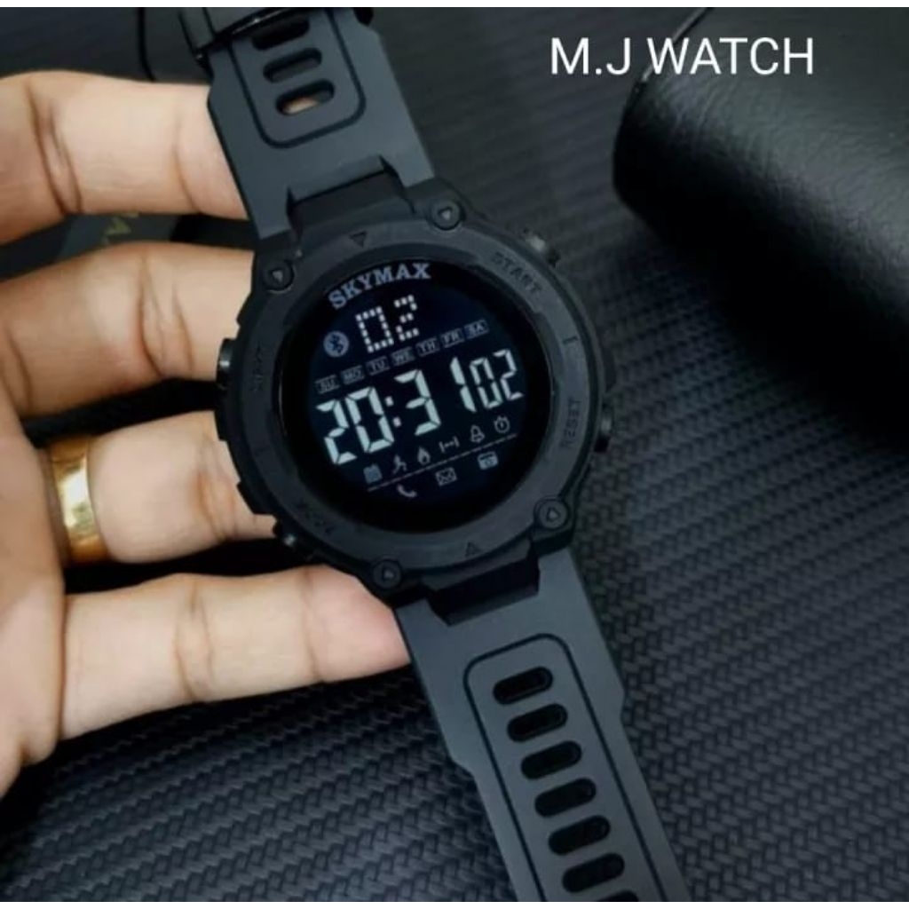 SKYMAX Jam Tangan Sport Pria Anti Air Aman Di Bawa Renang Strap Rubber Silicon Digital Watch Realpic