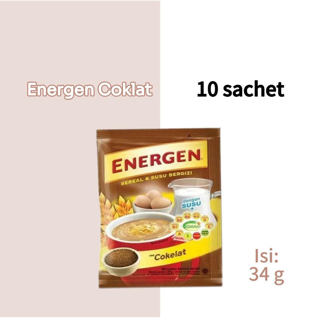 

Energen Coklat Minuman Sereal kemasan 35g @10 Sachet