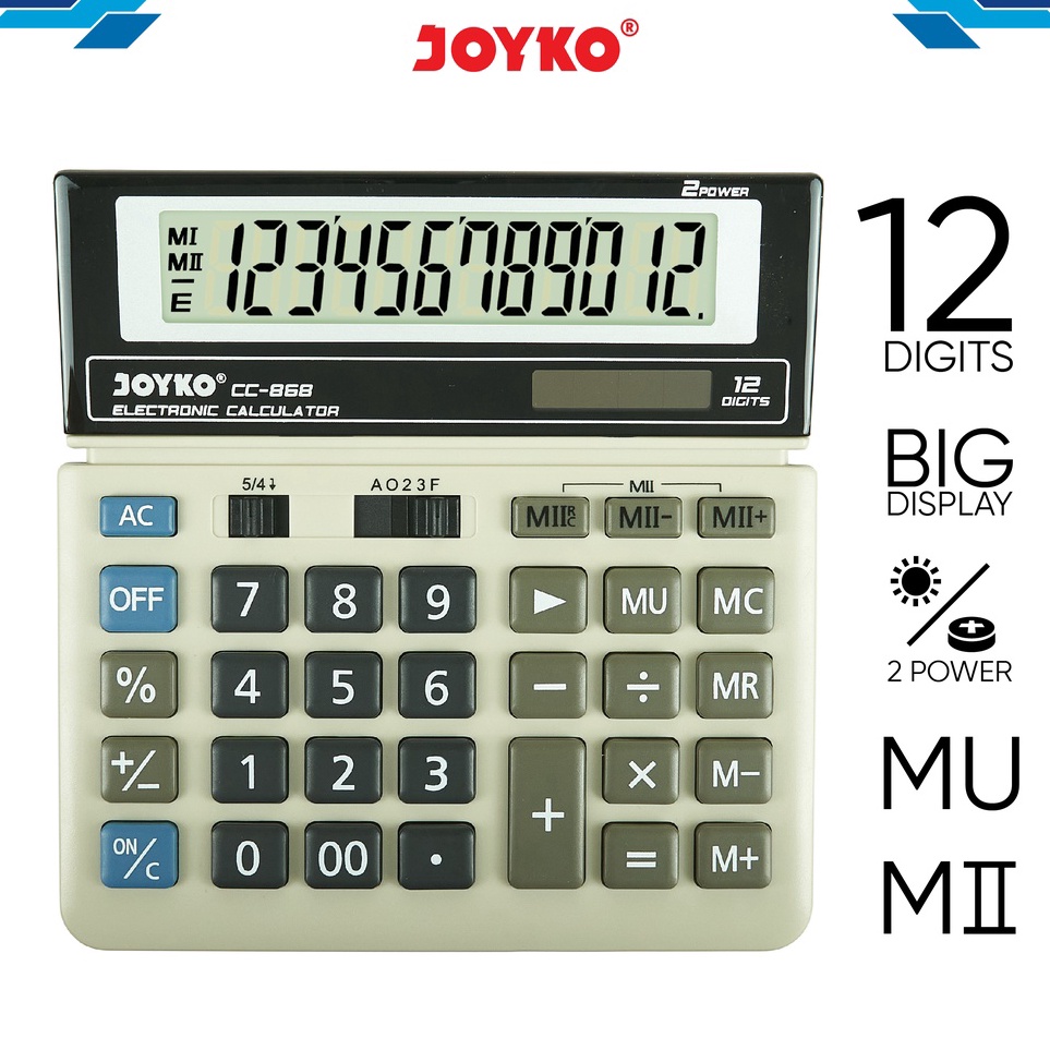 

KODE E43L Calculator Kalkulator Joyko CC868 12 Digits